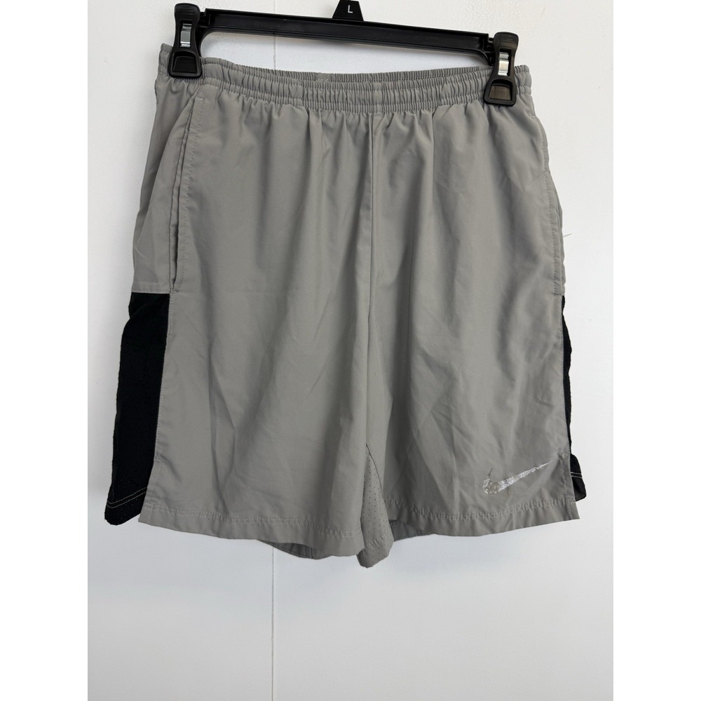 Nike 2 in 1 Running 7" Shorts Men Small Grey Compression‎ Liner Woven 856832-003
